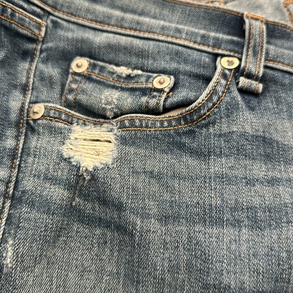 Rag & Bone Slouchy Dash Skinny distressed Denim In Wembly Jeans - Picture 2 of 6